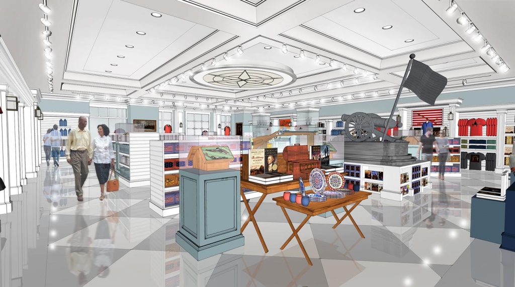 Museum of the American Revolution gift store design visualizations