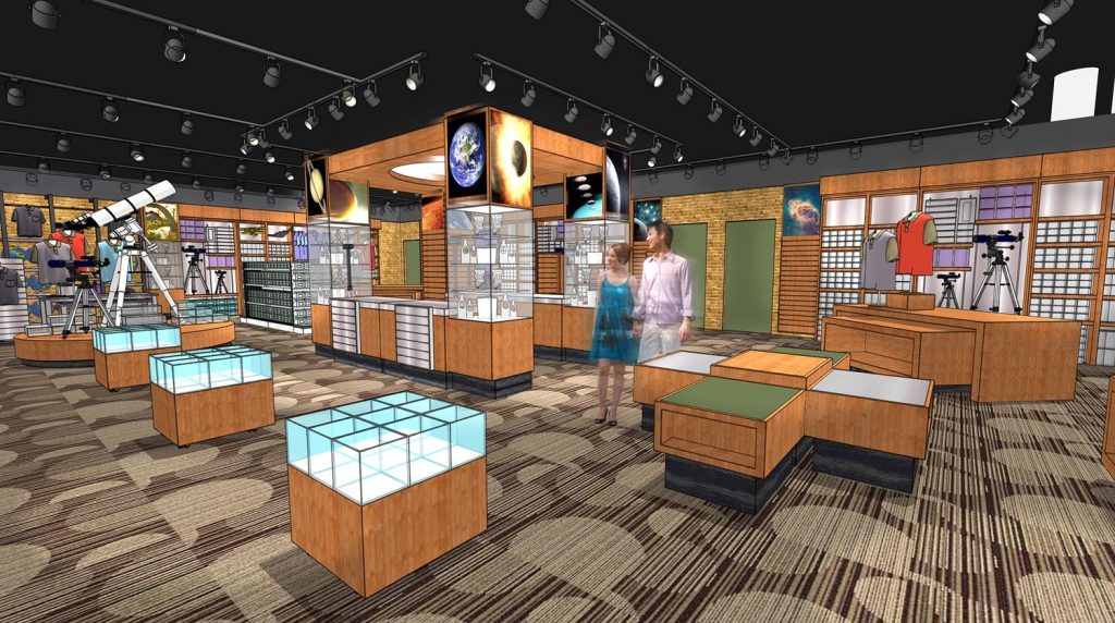 Science Museum gift store design visualizations