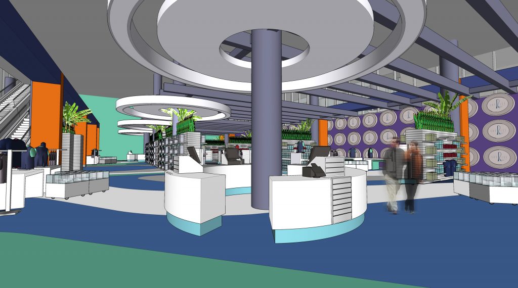 Miami Science museum retail store design visualization